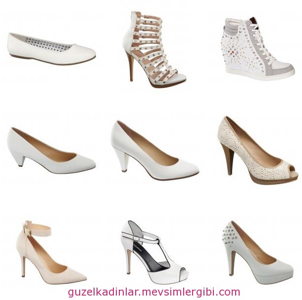 2014 beyaz ayakkabı modelleri