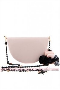 narcia Açık Pudra siyah tüllü nostaljik Çanta modelleri