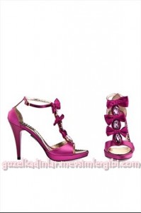 narcia abiye çok şık değişik farklı topuklu ayakkabıları modelleri Fuşya Bayan Ayakkabı