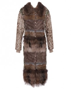 LANVİN Patchwork Fur Coat kaban1