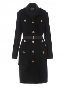 lanvin siyah yünlü trençkot modeli1