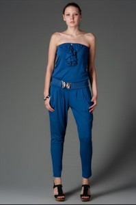 indigo kelebek kemerli tulum