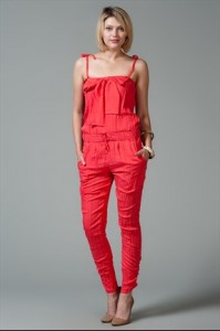 nar çiçeği rengi tulumlar