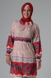 fiyonklu puantiyeli tunik