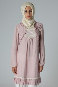pembe gül rengi tunik