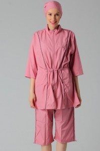 kısa kollu kaprili tesettür mayo