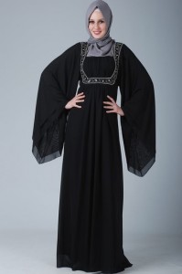 düğün için tesettür elbise modelleri