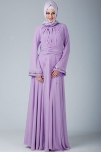 düğünler için tesettür elbise modelleri