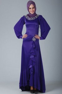 flamenko tarzı tesettürlü abiyeler