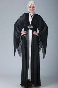 nişan için tesettür elbise modelleri