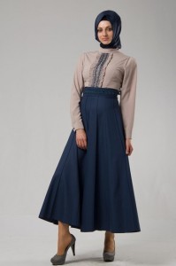 zarif tesettür elbise modelleri