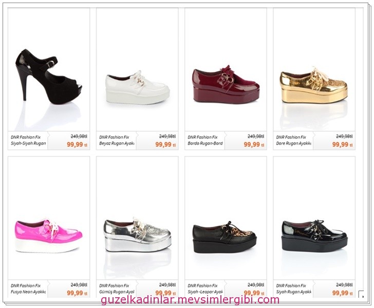 bu yılın modası ayakkabılar ve fiyatları 012