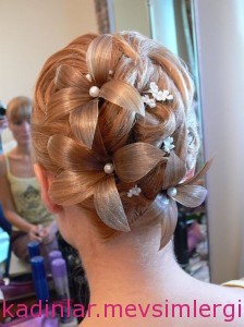 kır düğün için gelin saçı modelleri